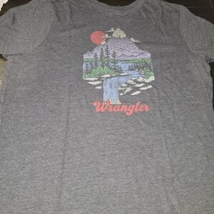 Wrangler Gray Graphic T-Shirt for Men